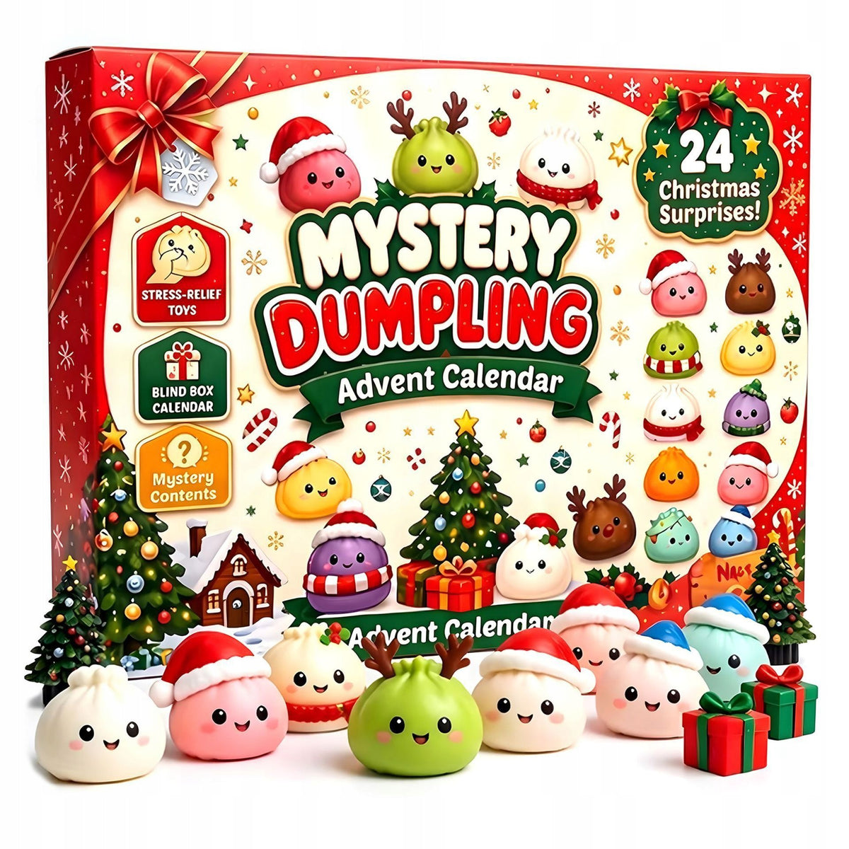 Kalendarz Adwentowy Squishy Gniotki Pierożki 24 Dni